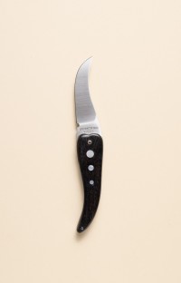 Bixia, pepper shaped knife in ebony with mother of pearl or abalone inserts